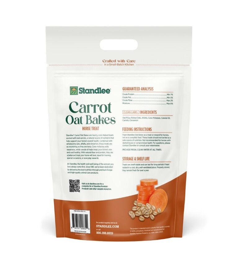 Standlee Carrot Oat Bakes Horse Treats, 5-Lb