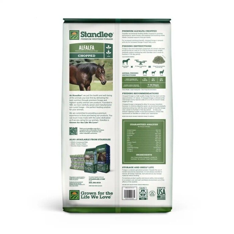 Standlee Premium Western Forage Alfalfa Chopped, 35-Lb