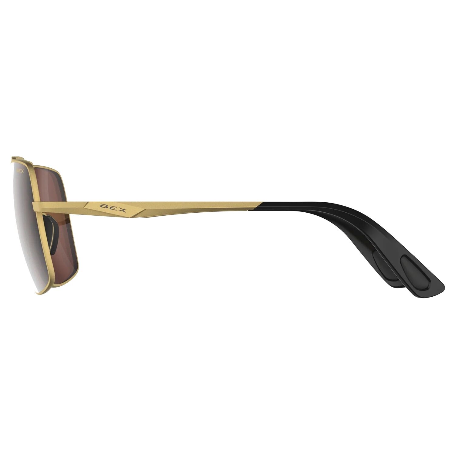 Bex Wing Women's Full Metal Aviator  Matte Gold/Brown/Silver Sunglasses