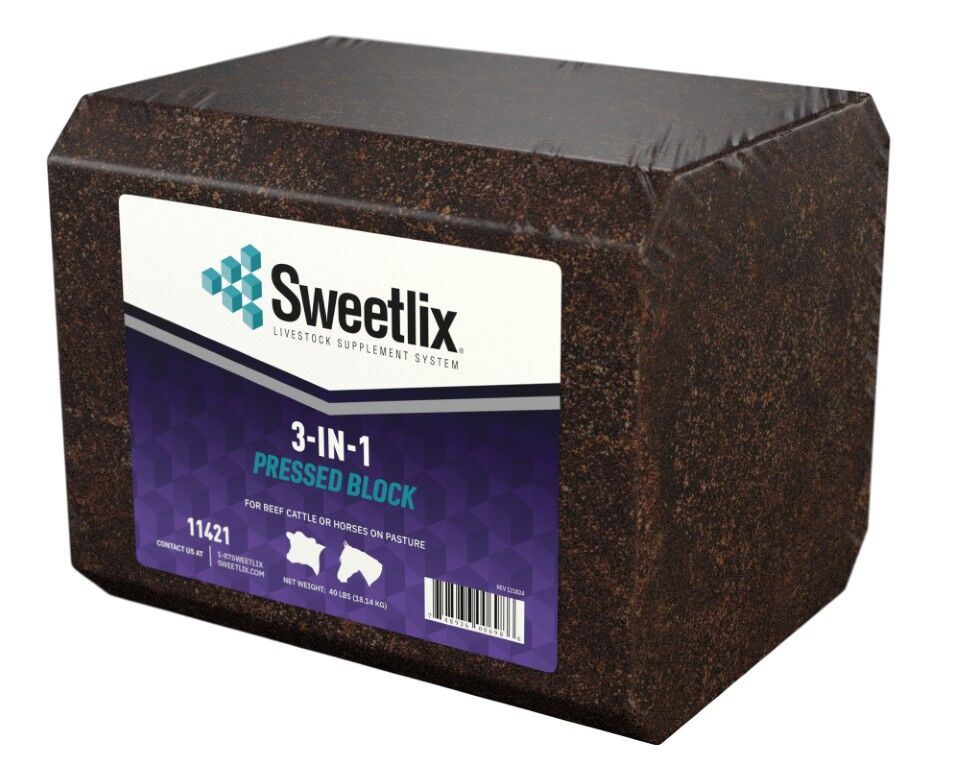 Sweetlix 3-In-1 Pressed Block Supplement, 40-Lb