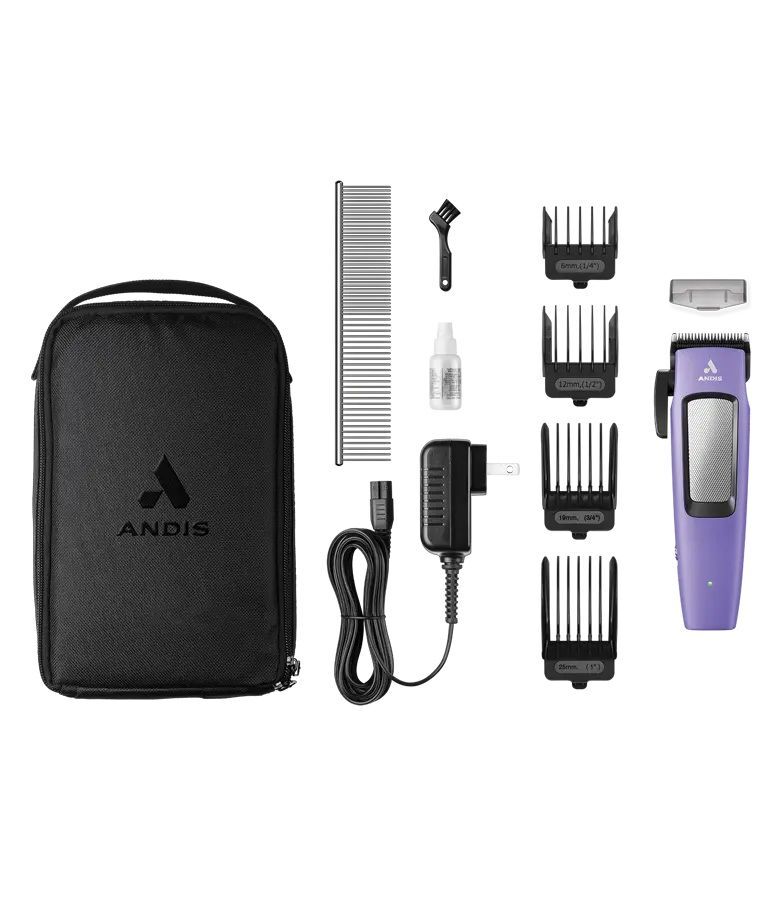 Andis Easy Clip Cordless II Purple Clipper Kit