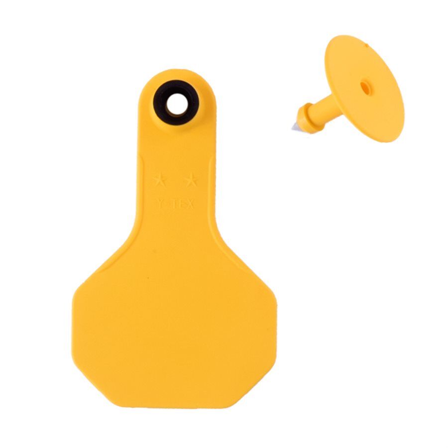 Y-Tex All American 2 Star Small Yellow Combo Blank Tags With Button