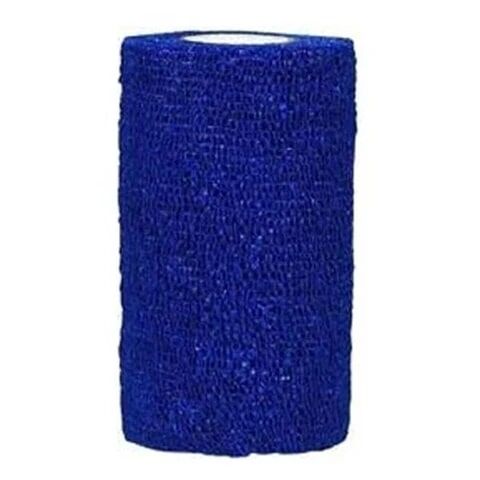 Andover Healthcare Powerflex Blue Cohesive Bandage Wrap, 4-In X 5-Ft