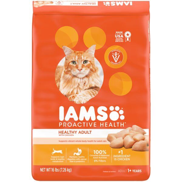 IAMS Proactive Health Healthy Adult With Chicken Cat Food, 22-Lb