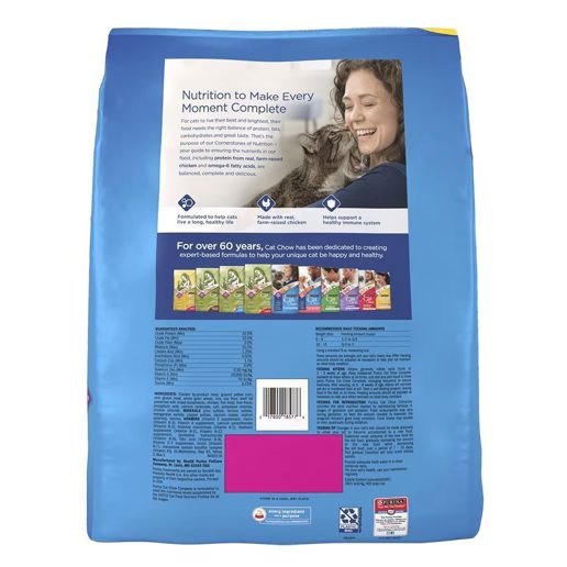 Purina Cat Chow Complete with Real Chicken Dry Cat Food, 20-Lb