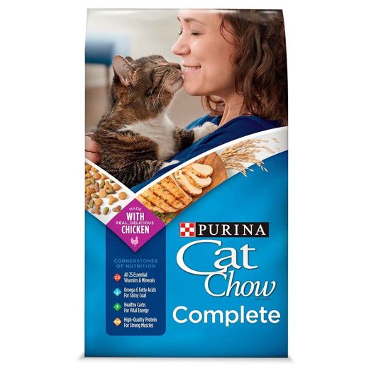 Purina Cat Chow Complete with Real Chicken Dry Cat Food, 20-Lb
