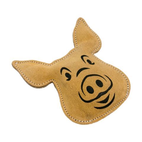 Territory Pet Natural Leather Pig Dog Toy