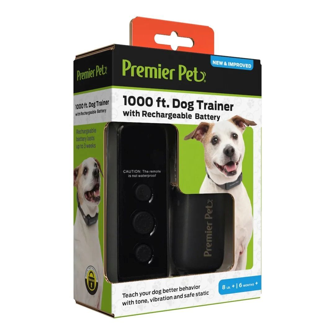 Premier Pet Dog Trainer With Rechargeable Battery, 1000-Ft