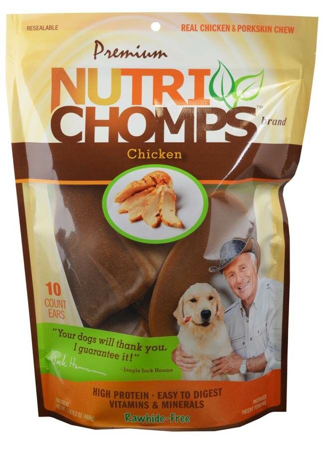 NutriChomps Ear Chicken Flavor - Chicken, 10 Count