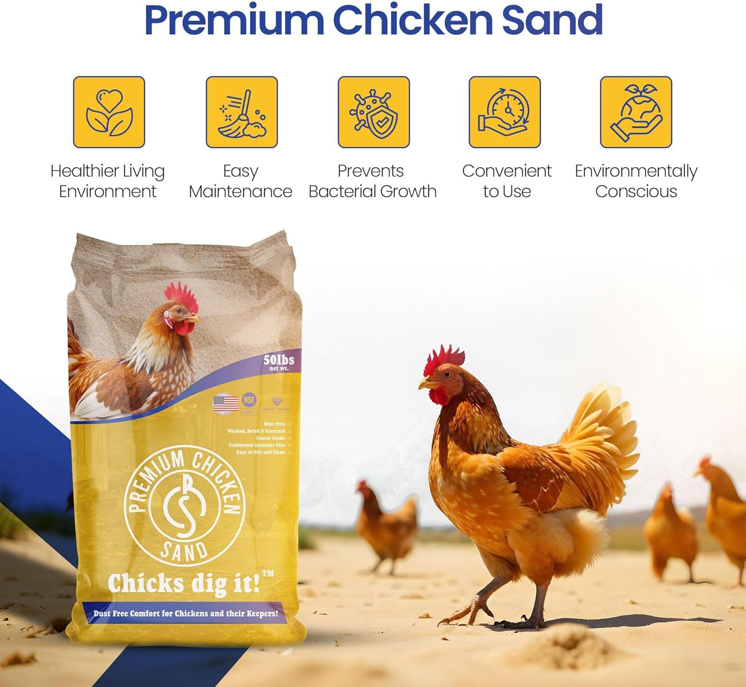 Premium Chicken Sand, 50-Lb