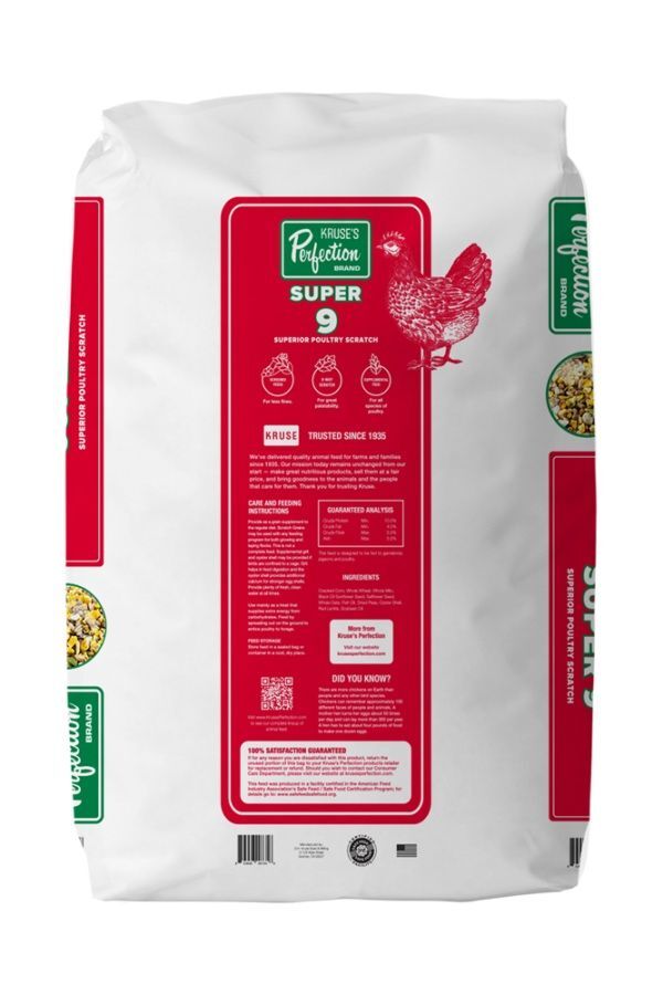 Kruse's Perfection Super 9 Superior Poultry Scratch, 40-Lb