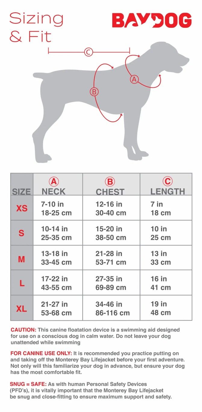 Baydog Orange Extra Large Monterey Bay Dog LifeJacket