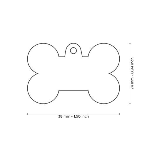 MyFamily Bronx Big Bone with Studs ID Tag in Silver