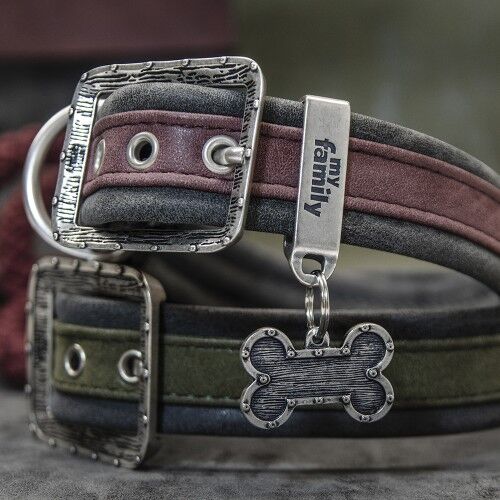 MyFamily Bronx Big Futuristic Bone ID Tag in Silver