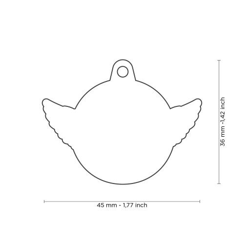 MyFamily Bronx Winged Skull ID Tag