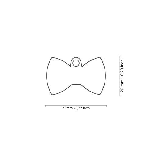 MyFamily Charms Red Bow Tie ID Tag