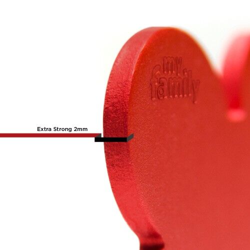 MyFamily Basic Big Aluminum Red Heart ID Tag