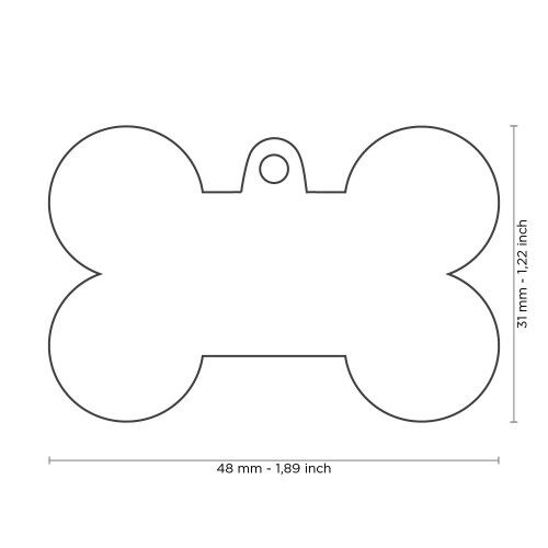 MyFamily Basic XL Aluminum Black Bone ID Tag