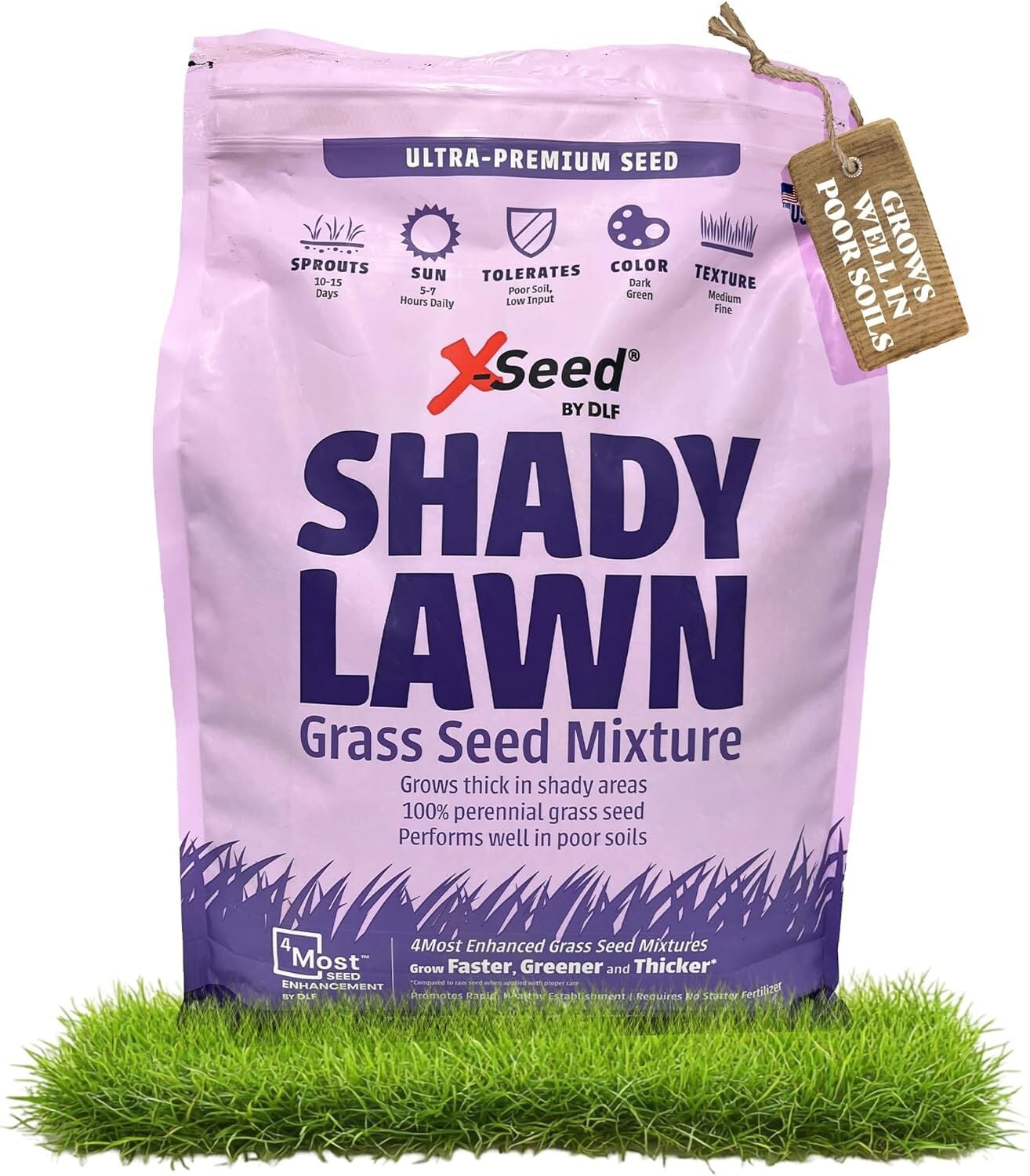 X-Seed Shady Lawn Ultra-Premium Grass Seed Mixture, 7 lb.