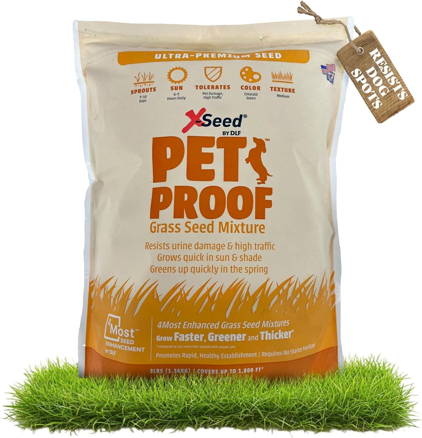 X-Seed Pet Proof Ultra-Premium Grass Seed Mixture, 3 lb.