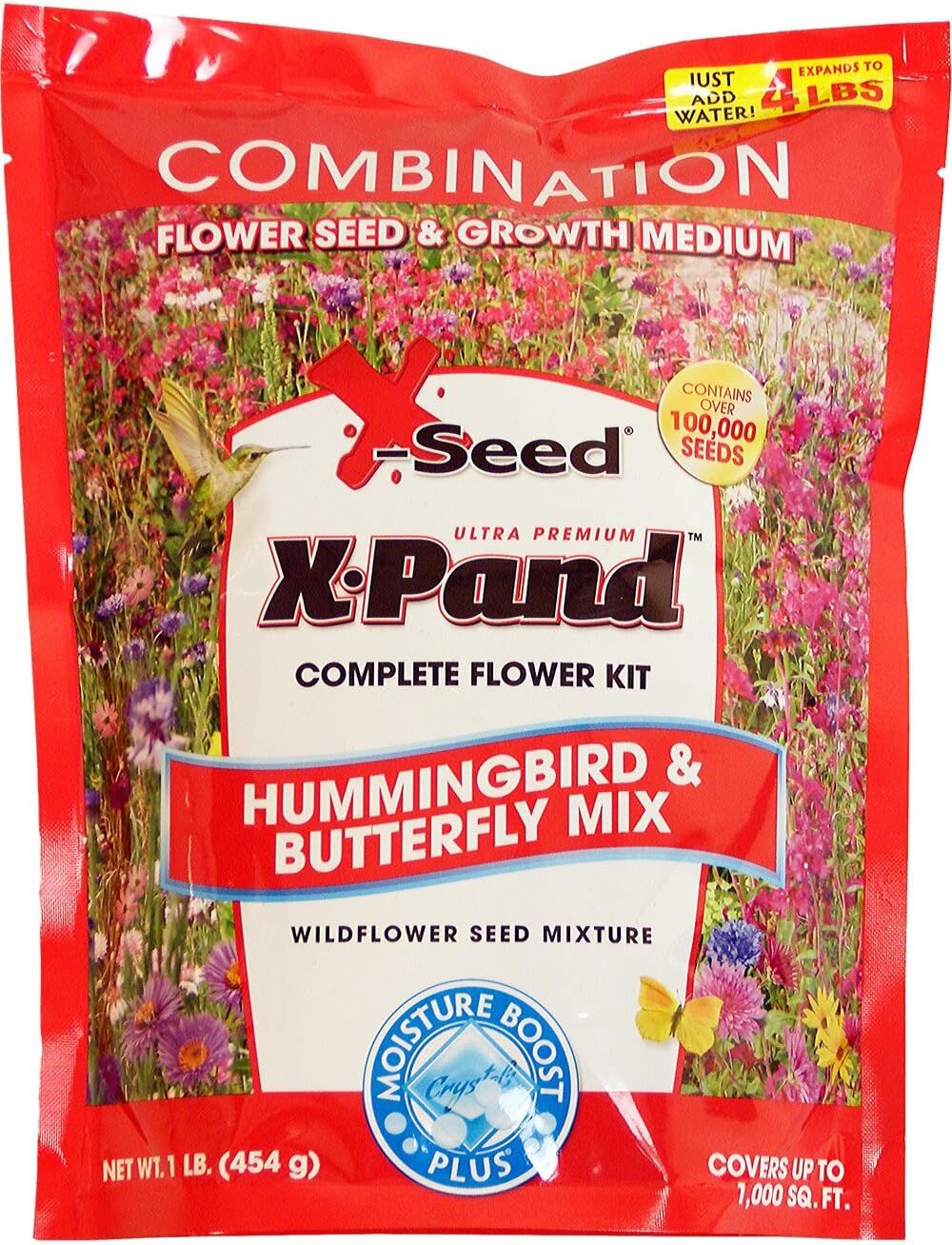 X-Seed X-Pand Hummingbird & Butterfly Wildflower Seed Mixture, 1-Lb