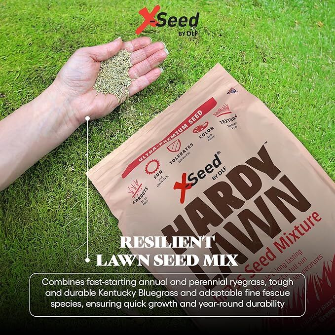 X-Seed Hardy Lawn Grass Seed Mixture, 20-Lb