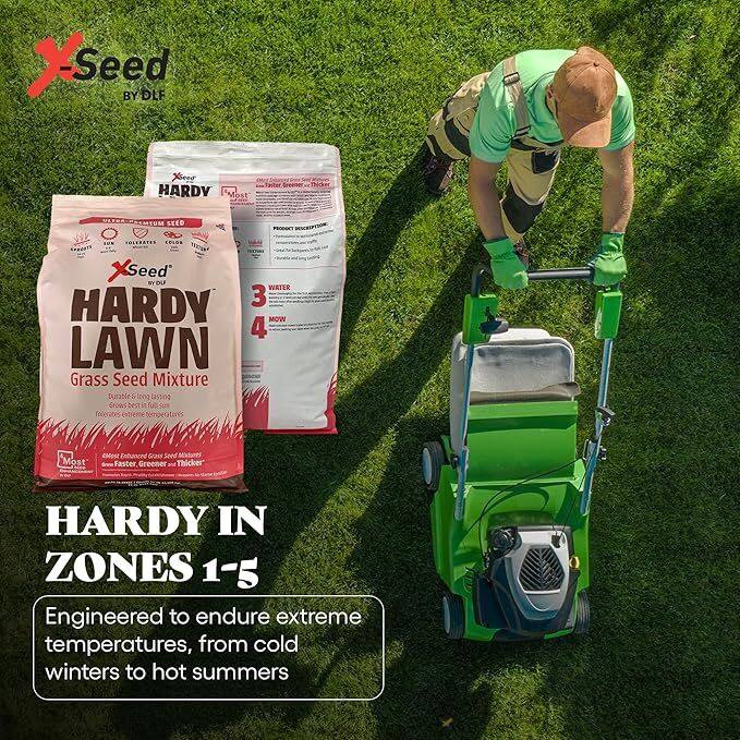X-Seed Hardy Lawn Grass Seed Mixture, 20-Lb