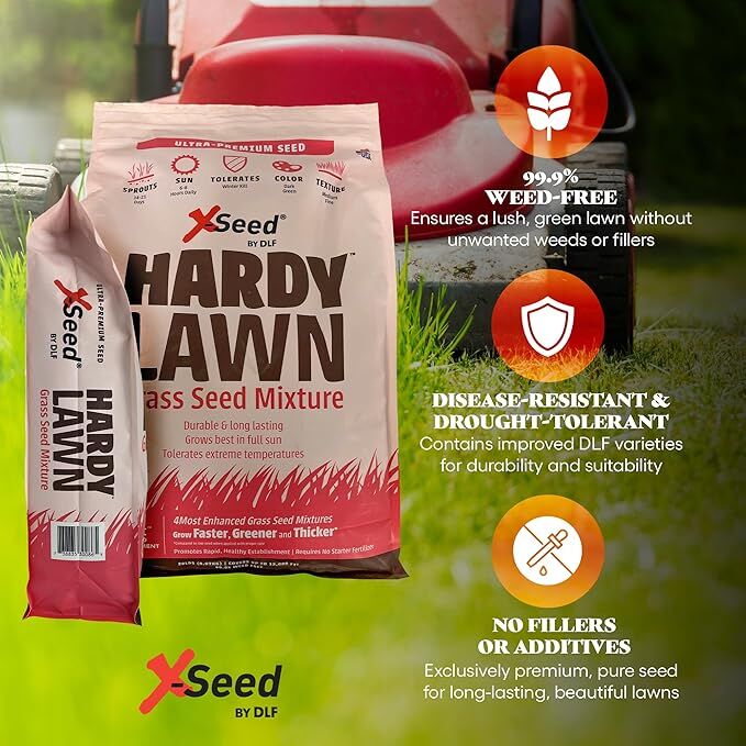 X-Seed Hardy Lawn Grass Seed Mixture, 20-Lb
