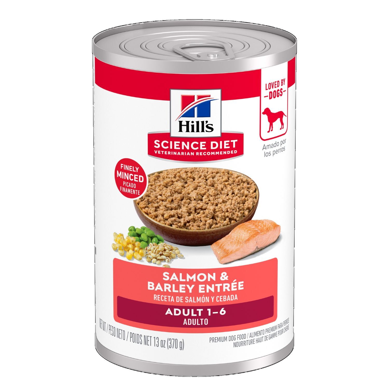 Hill's Science Diet Adult Salmon & Barley Entrée Dog Food, 13-Oz