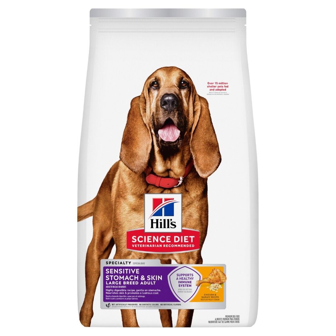 Hill's Science Diet Adult Sensitive Stomach & Skin Large Breed Chicken & Barley Dog Food, 30 lb.