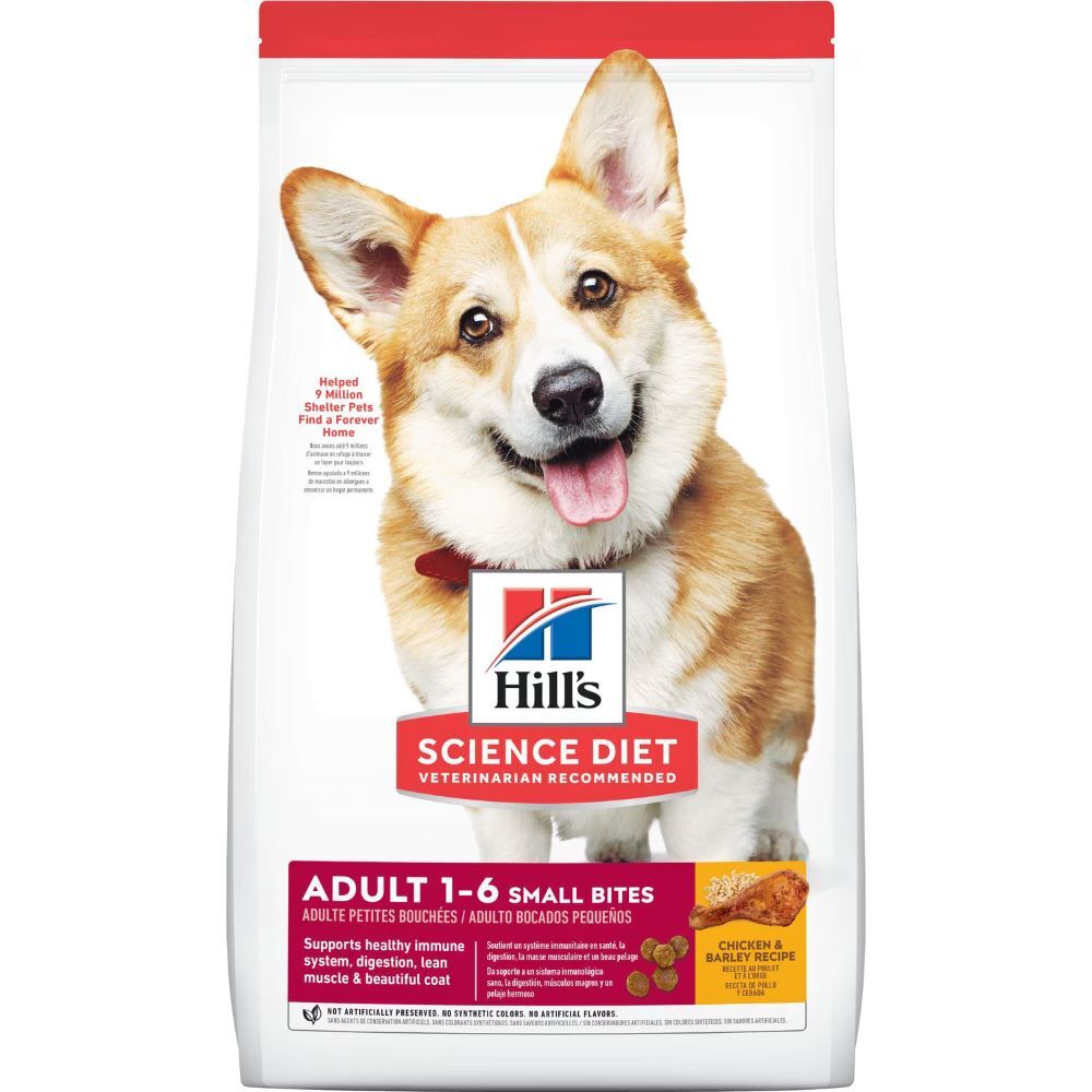 Hill's Science Diet Adult Small Bites Chicken & Barley Recipe Dog Food, 45-Lb
