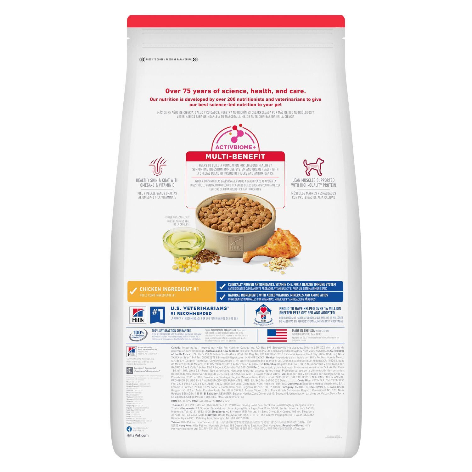 Hill's Science Diet Adult Chicken & Barley Recipe Dog Food, 45-Lb