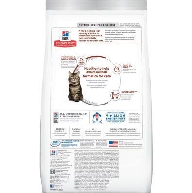 Hill's Science Diet Adult 7+ Hairball Control Chicken Recipe Cat Food, 15.5-Lb