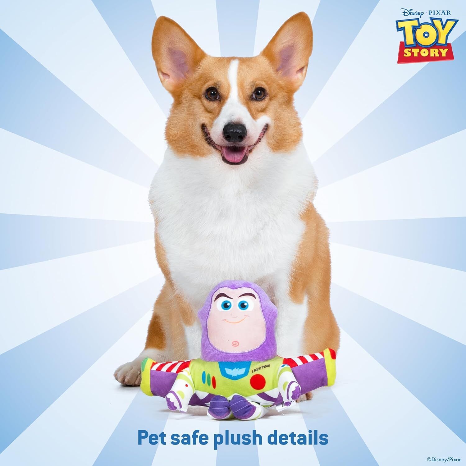 Disney For Pets Pixar’s Buzz Lightyear Plush Dog Toy, 9-In