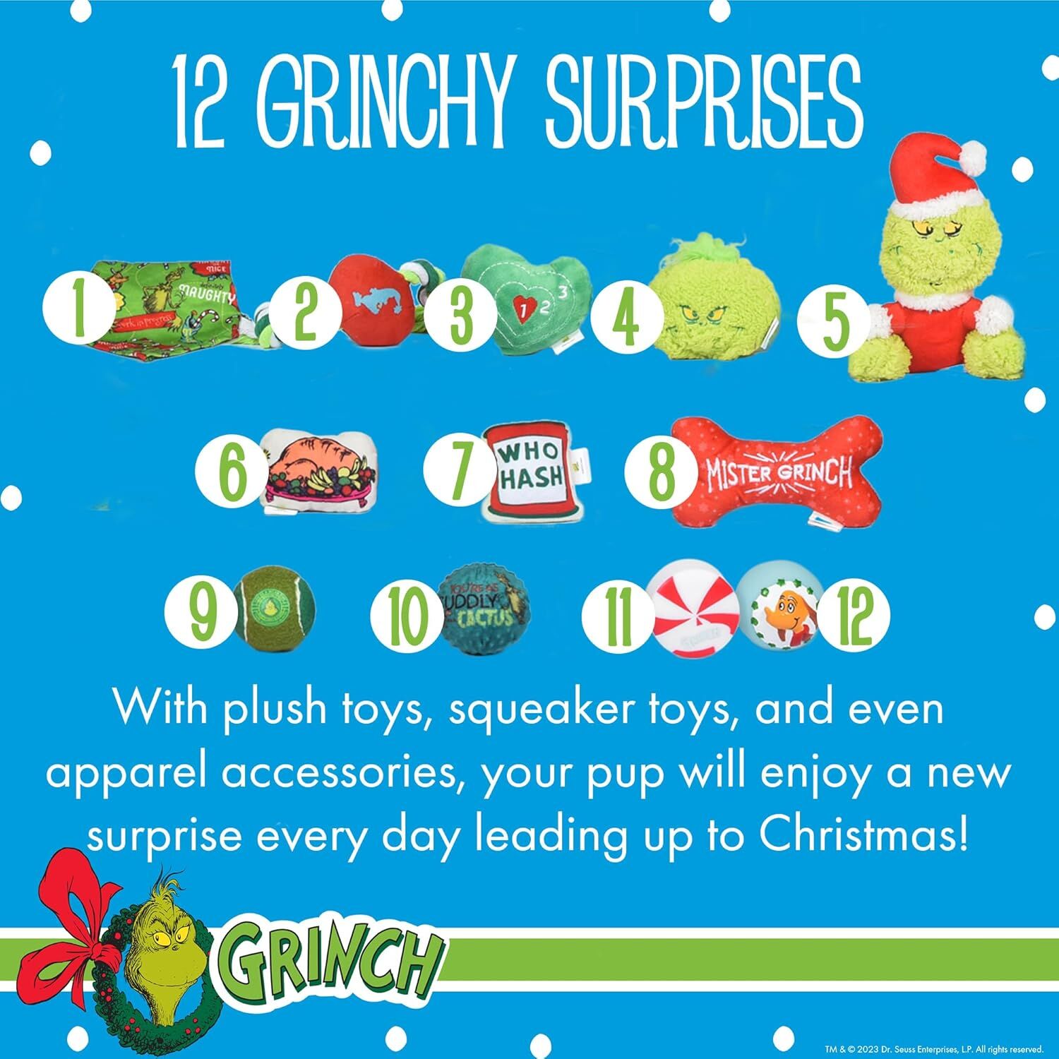 Dr. Seuss For Pets How the Grinch Stole Christmas Dog Advent Calendar