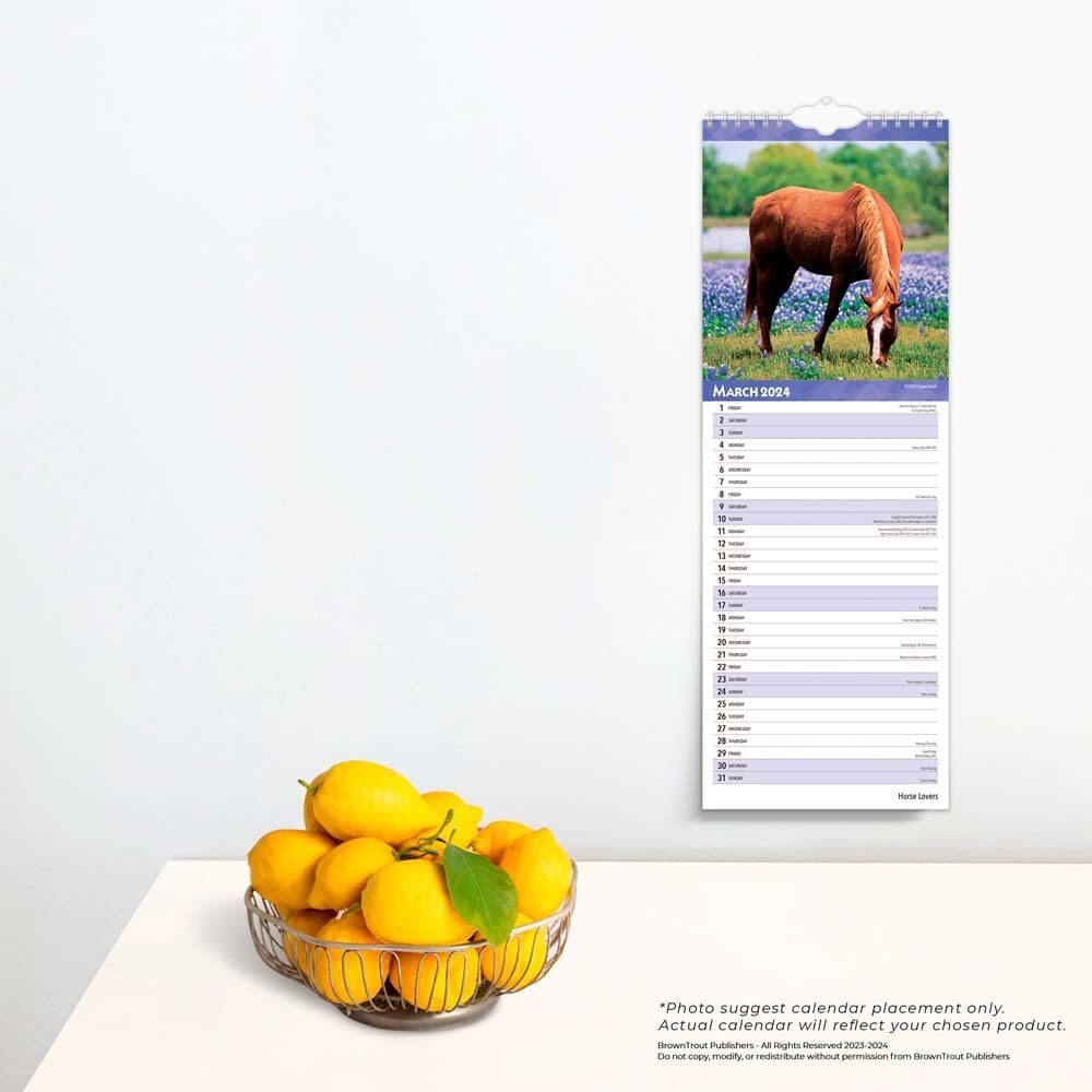 Brown Trout Publisher 2024 Horse Lovers Horse Lovers, 6.75-In x 16.5-In