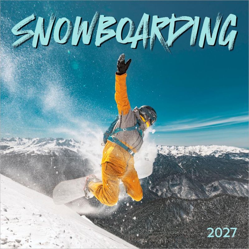 Brown Trout Publishers Snowboarding 2027 Monthly Calendar, 12 in. x 24 in.