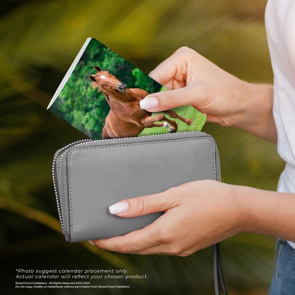 Brown Trout Publisher 2024-2025 Horse Lovers Monthly Pocket Planner Calendar, 3.5-In x 6.5-In