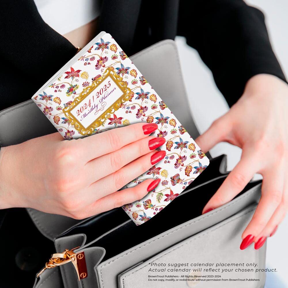 Brown Trout Publisher 2024-2025 Tuscan Delight Monthly Pocket Planner Calendar, 3.5-In x 6.5-In