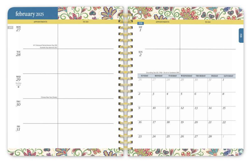 Brown Trout Publisher 2025 Tuscan Delight Weekly Desk Planner, 6-In x 7.75-In