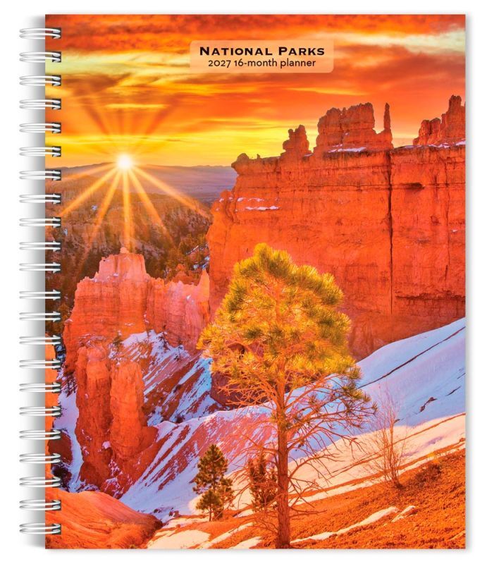 Brown Trout Publishers National Parks 2027 Spiral Bound Planner Calendar, 6 in. x 7.75 in.