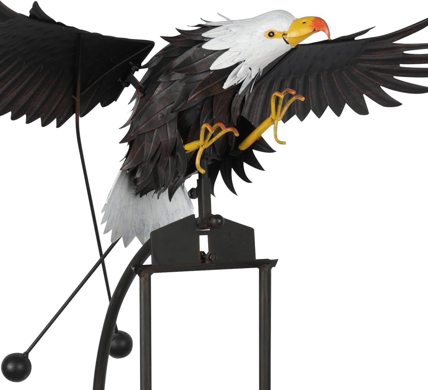 Alpine  Metal Rocking Eagle Patriotic Decor Garden Stake, 56-In