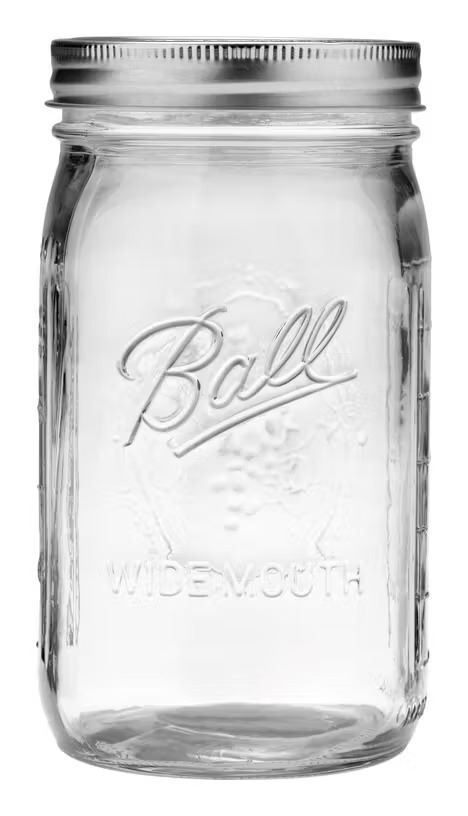 Ball Mason Jars & Lids, Wide Mouth, 32-Oz, 12-Pk