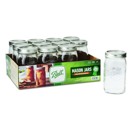 Ball Mason Jars & Lids, Wide Mouth, 32-Oz, 12-Pk - Canning Jars & Lids | BALL