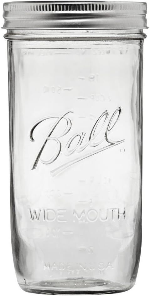 BALL Wide Mouth Glass Mason Jars, 24-Oz, 9-Ct