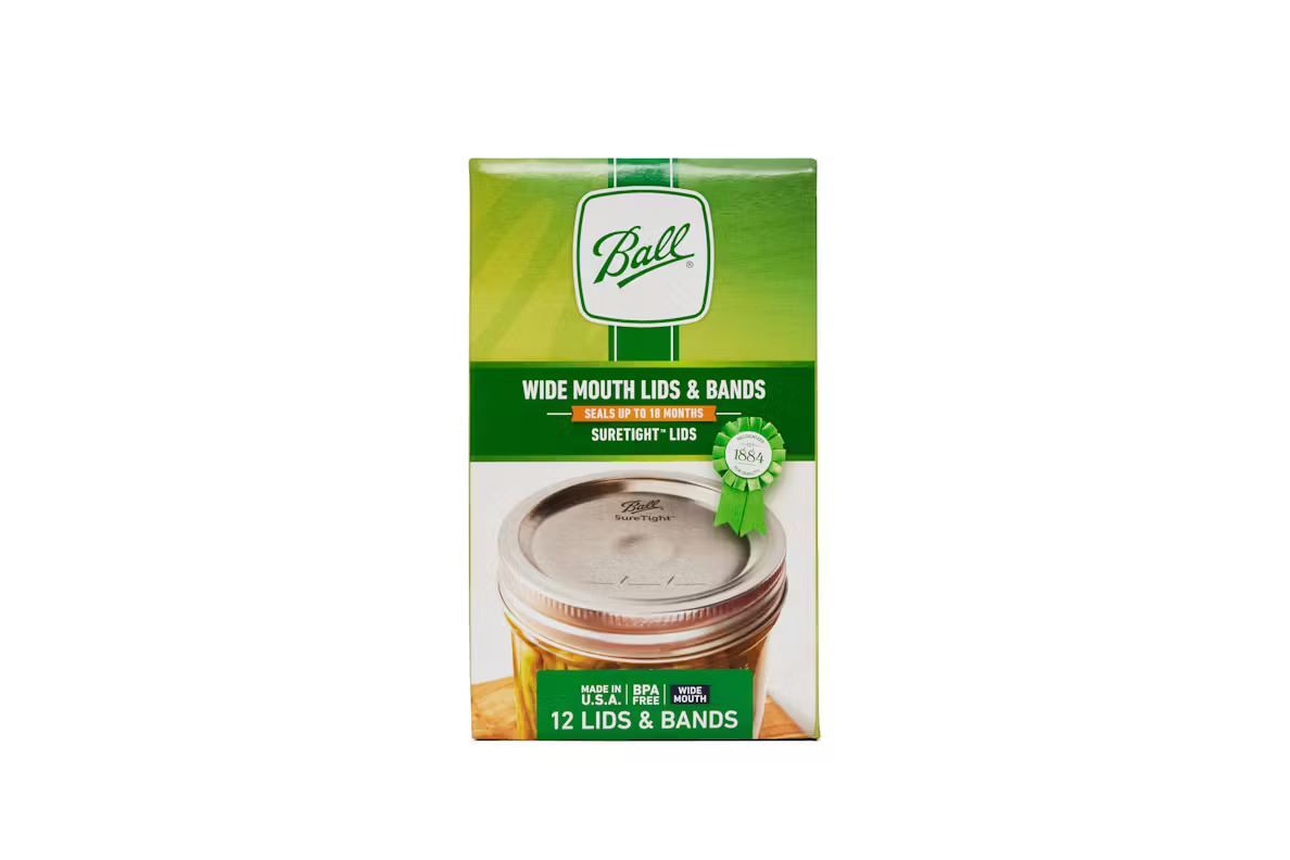 Ball Wide Mouth Jar Lids and Bands, 12-Pk