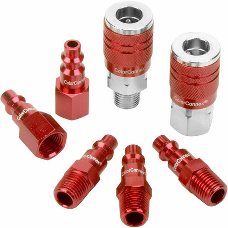 ColorConnex Type D 7-Piece NPT Coupler and Plug Kit - 1/4