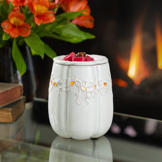 Candle Warmers White Pumpkin Illumination Fragrance Warmer