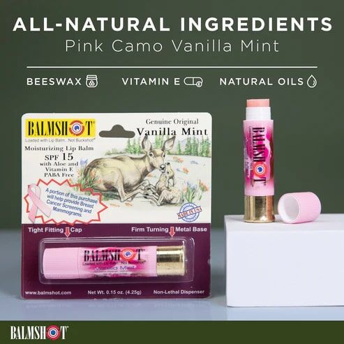 Balmshot Pink Camo Vanilla Mint Lip Balm