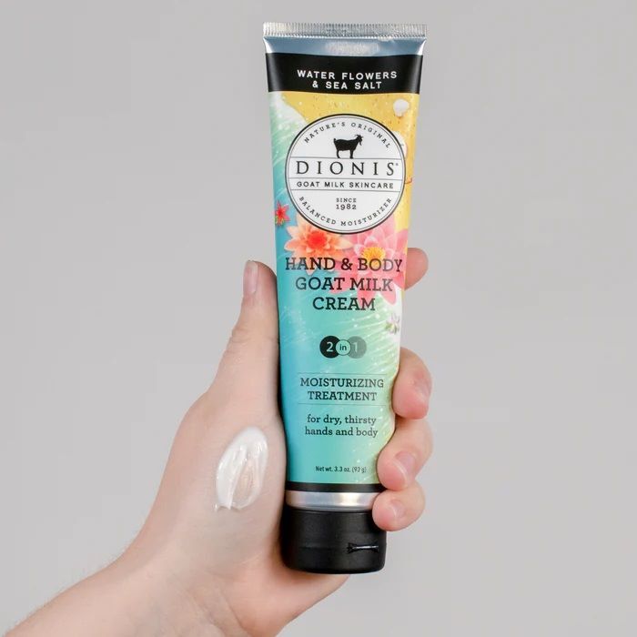 Dionis Water Flowers & Sea Salt Hand & Body Goat Milk Cream, 3.3-Oz